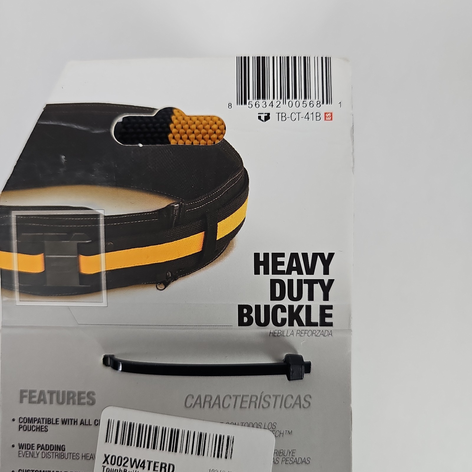 ToughBuilt TB-CT-41 Padded Belt Heavy Duty Buckle Back Support Contractor Tools