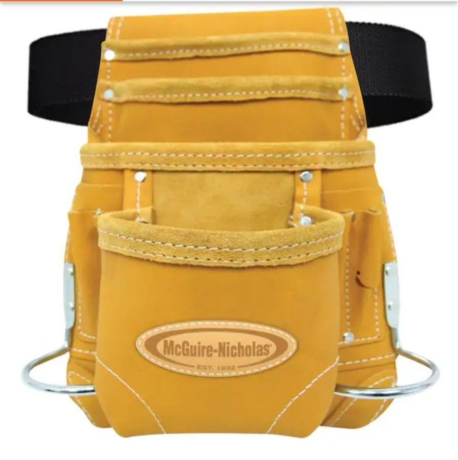 McGuire-Nicholas 689 MB 10-Pocket Pro Carpenter Pouch In Tan Full Grain Leather