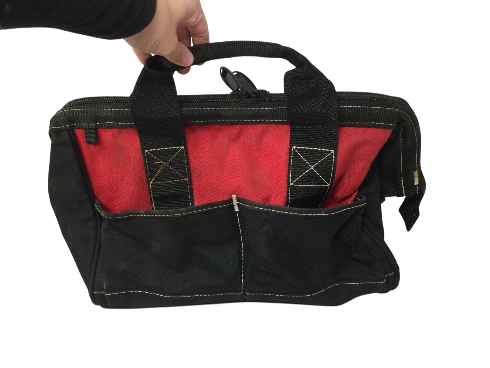 Husky Red and Black Zippered Tool Bag with Handles
