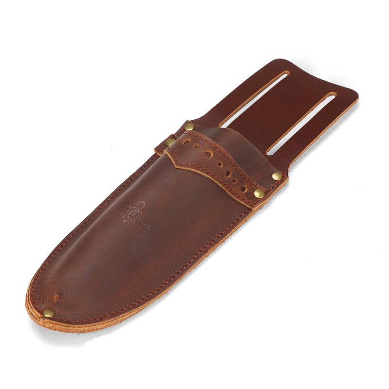 TOURBON Leather Garden Shear Sheath Belt 2 Pocket Pruning Scissors Holster