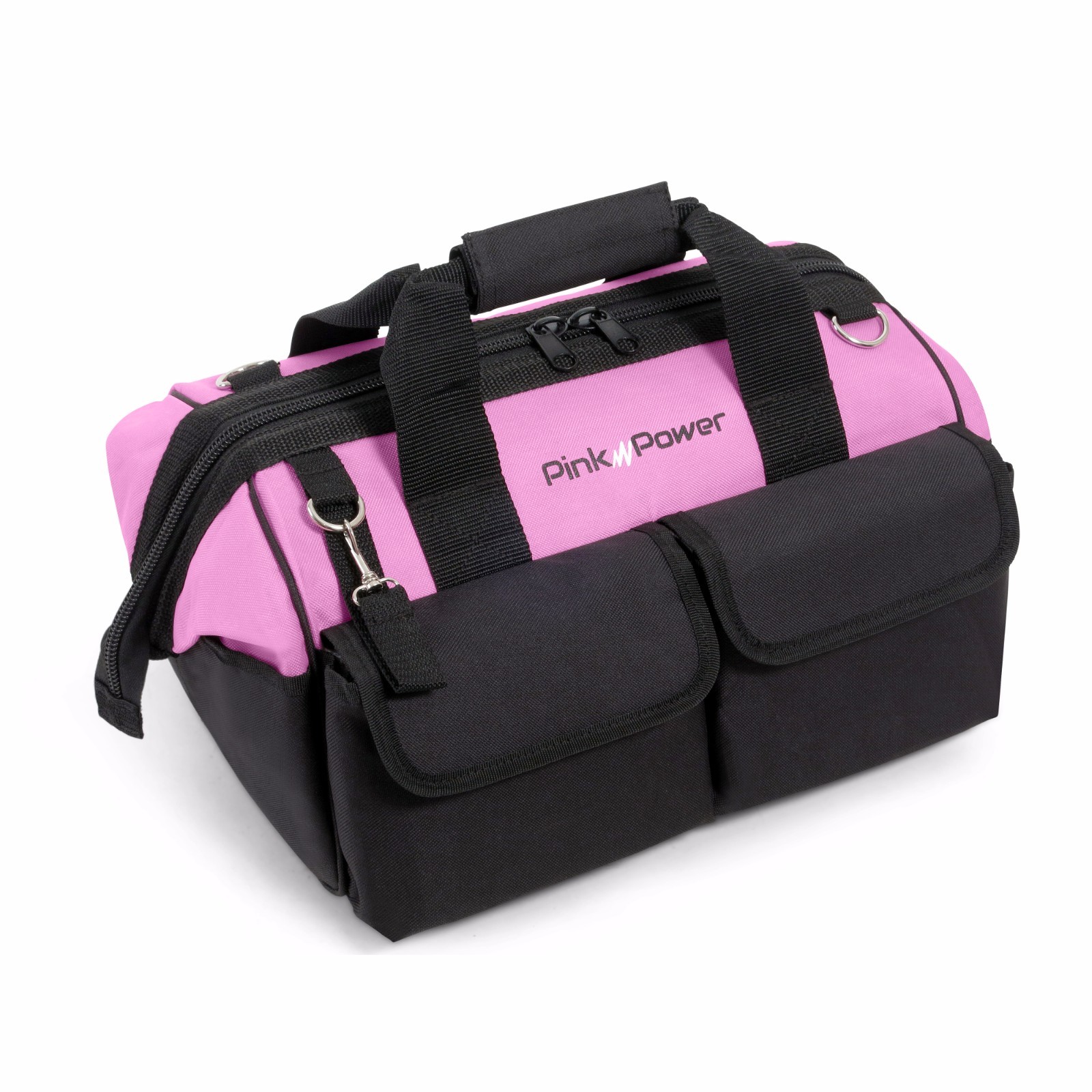Pink Power Pink Tool Bag for Women -16″ Tool Tote Bag w/ 22 Storage Pockets