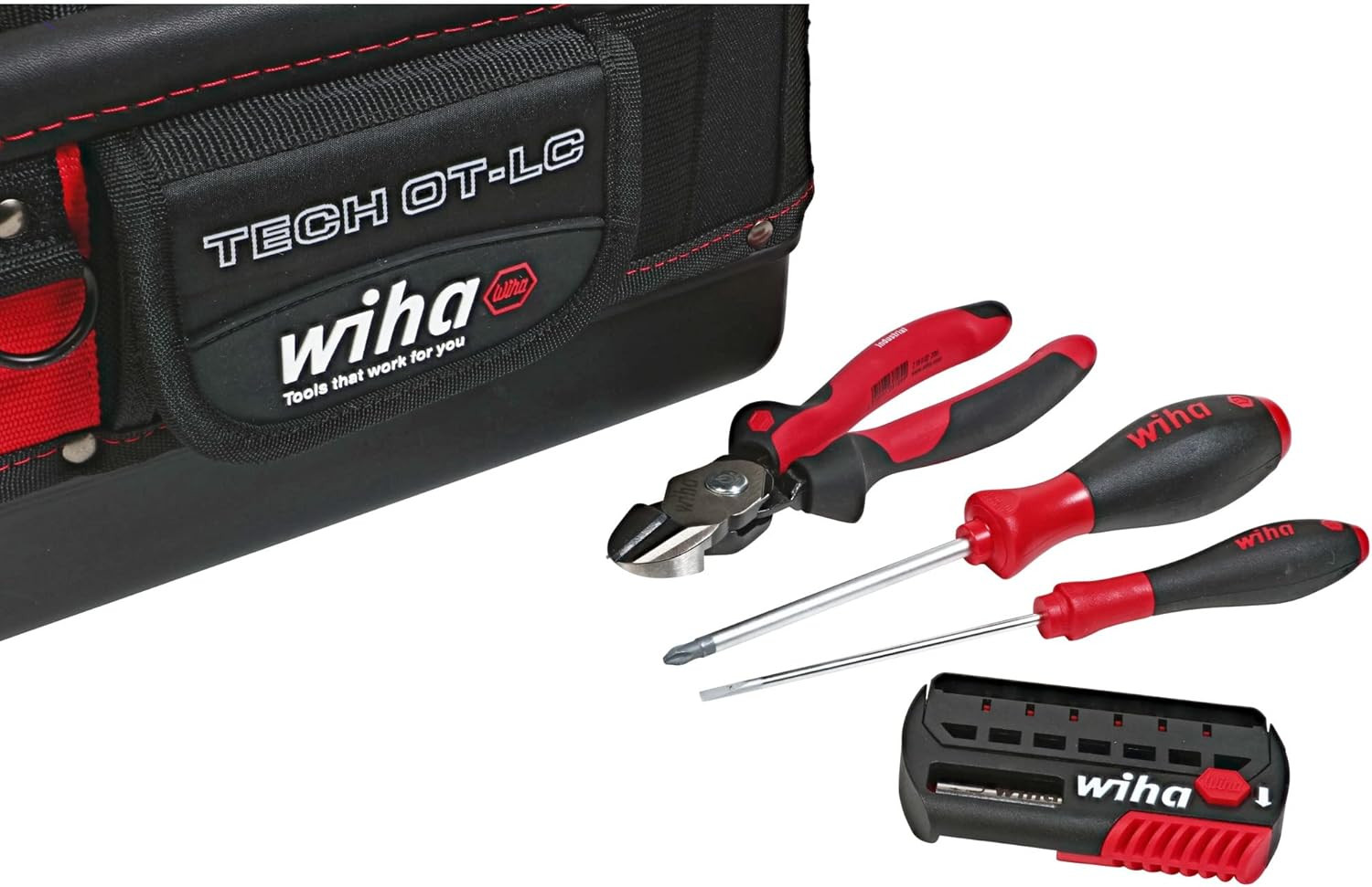 91239 11 Piece Veto Redstripe TECH OT-LC Open Tote Tool Kit