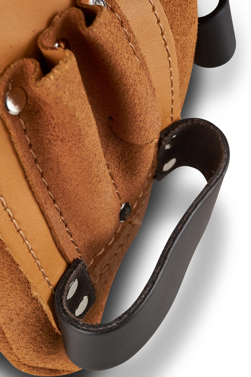 AWP Genuine Leather Premium Tool Pouch Multi-Pocket Organizer for 1 Pack, Tan