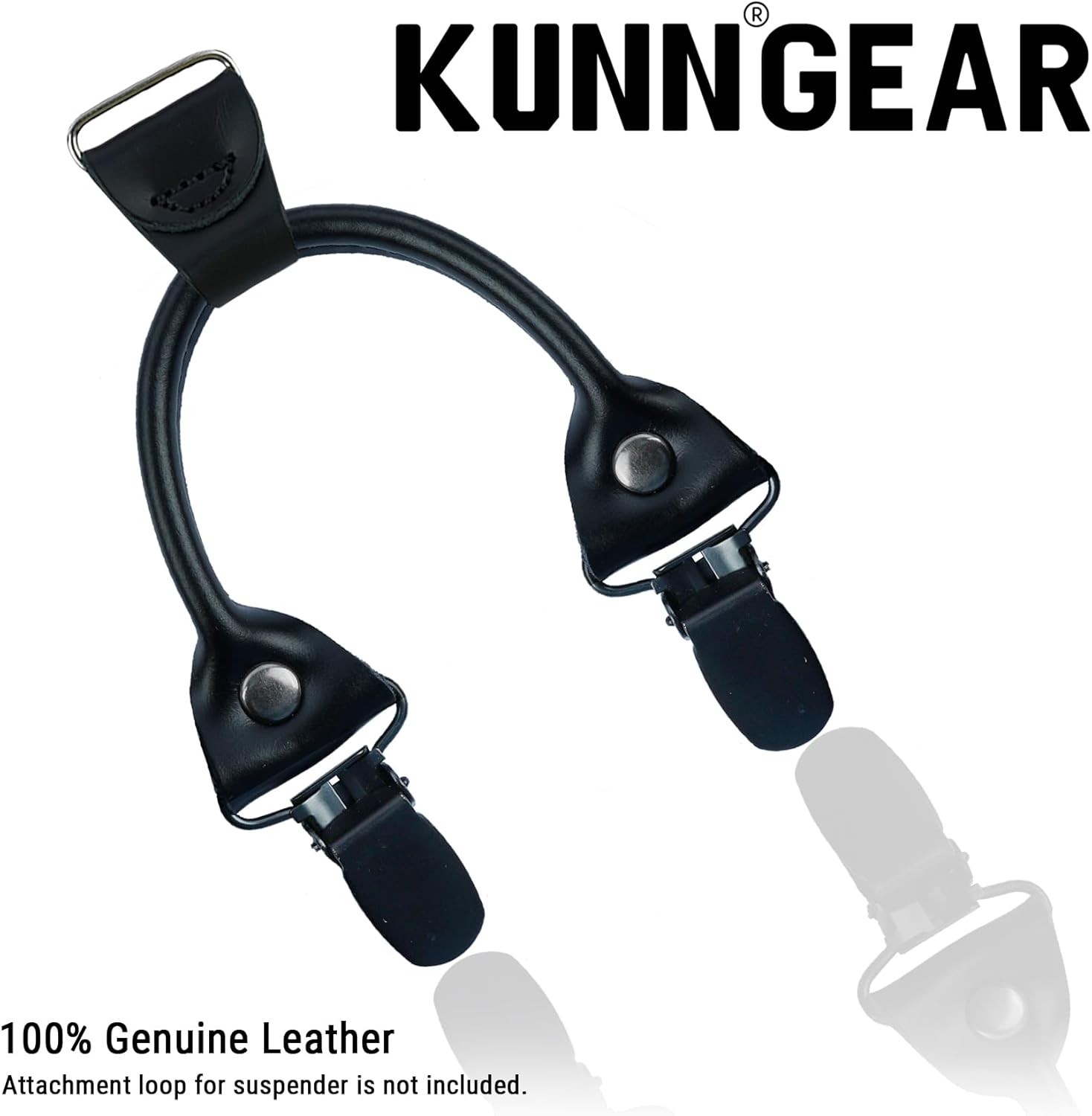 KUNN Suspender Genuine Leather Strips 3 Pcs with Double Clips End 8.5-inch…