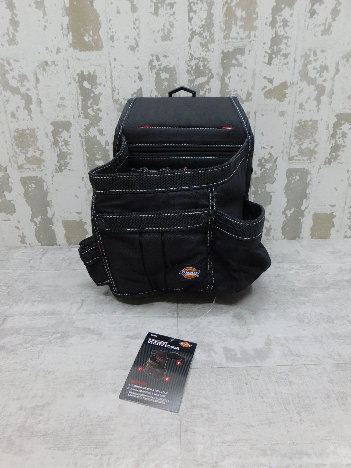 5 NEW Dickies 8 Pocket Tool Belt Utility Pouch Canvas Puncture Resistant, 57054