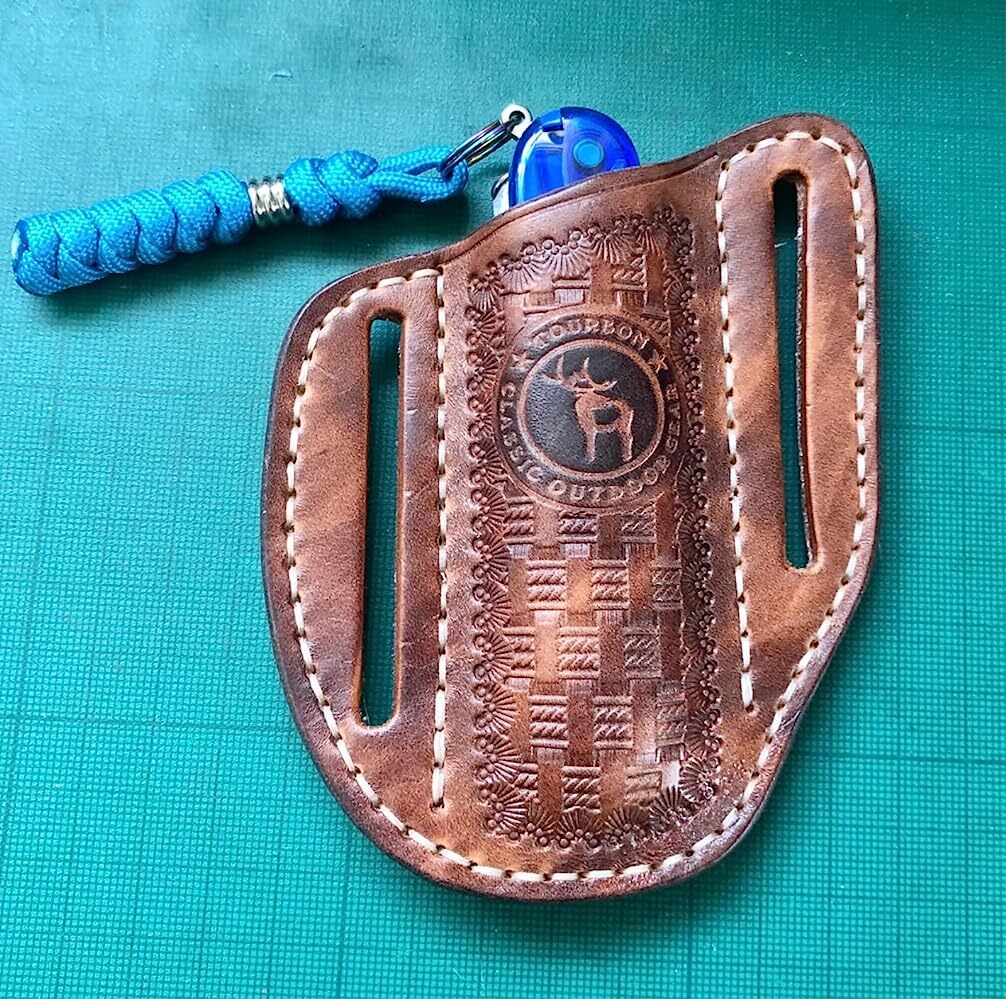 Leather Knife Sheath Belt Carry Pouch EDC Folding Pliers Tools Pocket