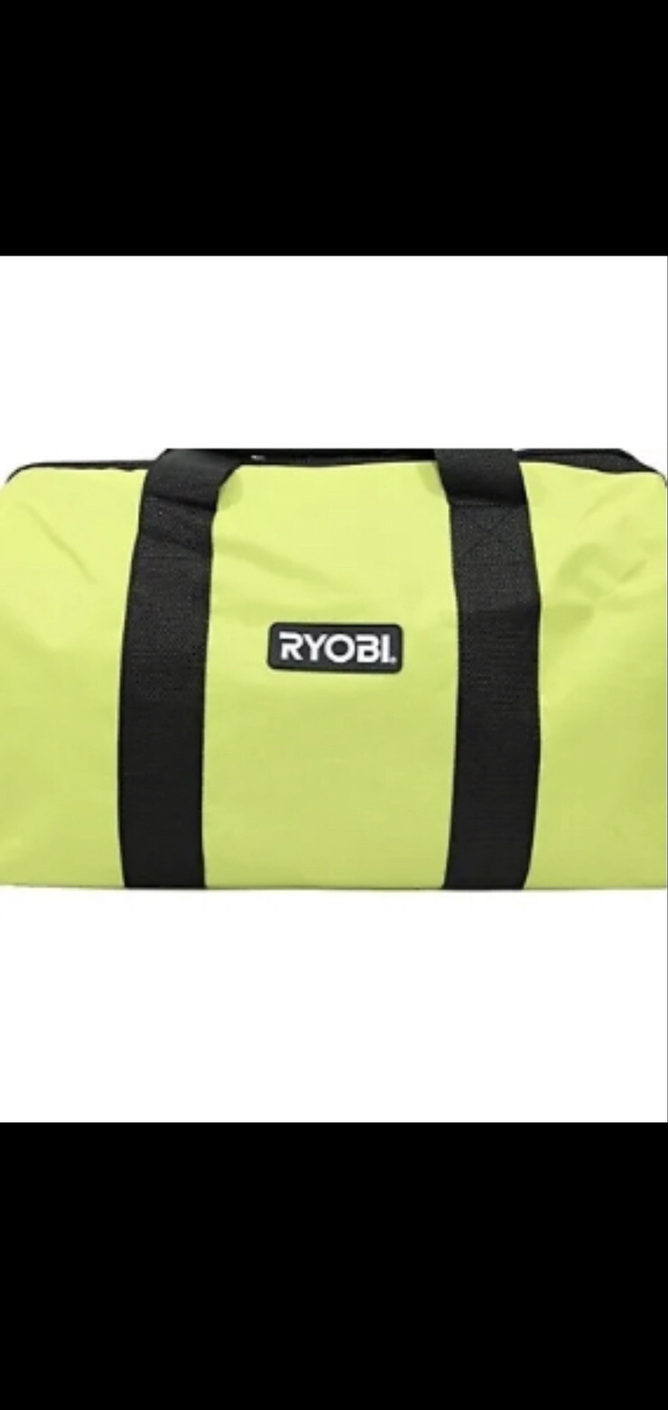 Ryobi 18x12x14 Contractors Collapsible Heavy Duty Green Tool Bag Wide Mouth NEW
