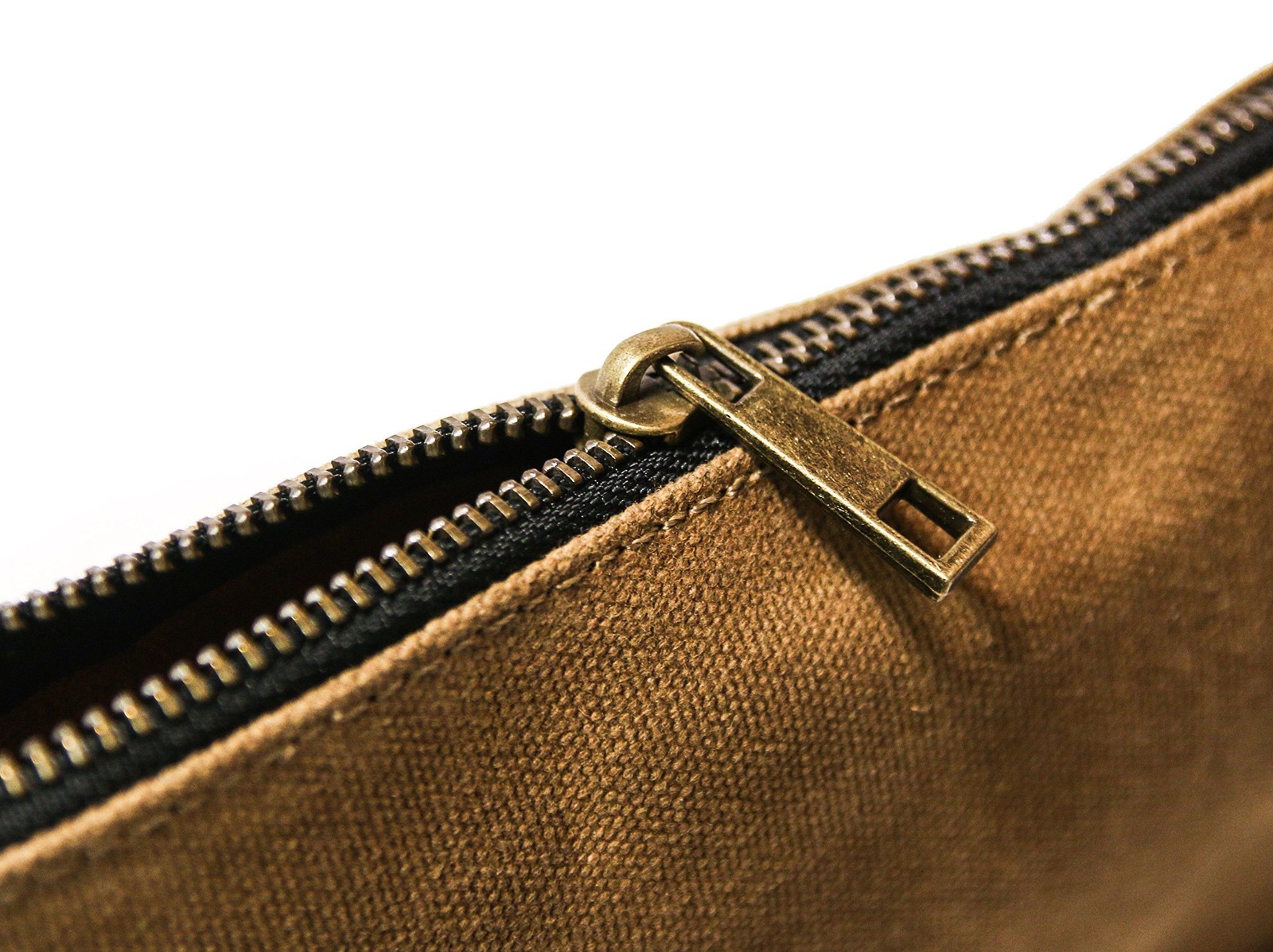 Waxed Canvas Zipper Pouch, Heavy Duty Canvas Tool Bags, 4 Colors: Tan, Olive,…