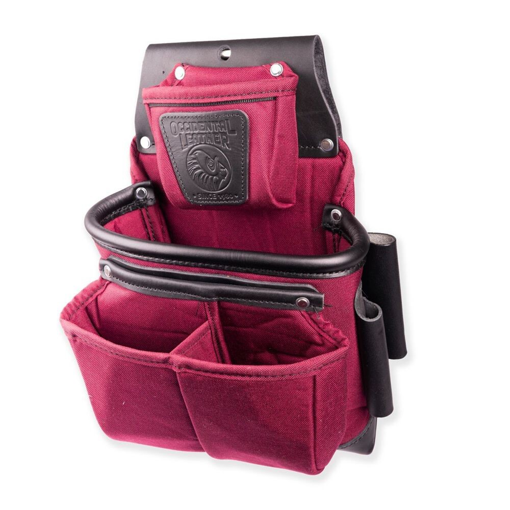Occidental Leather Fatlip Fastener Bag Deep Red