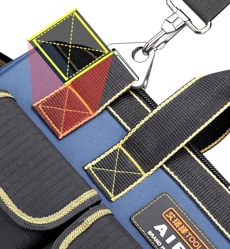 1680D Multifunctional Tool Bags Oxford Cloth Electrician Bags Waterproof and Wea