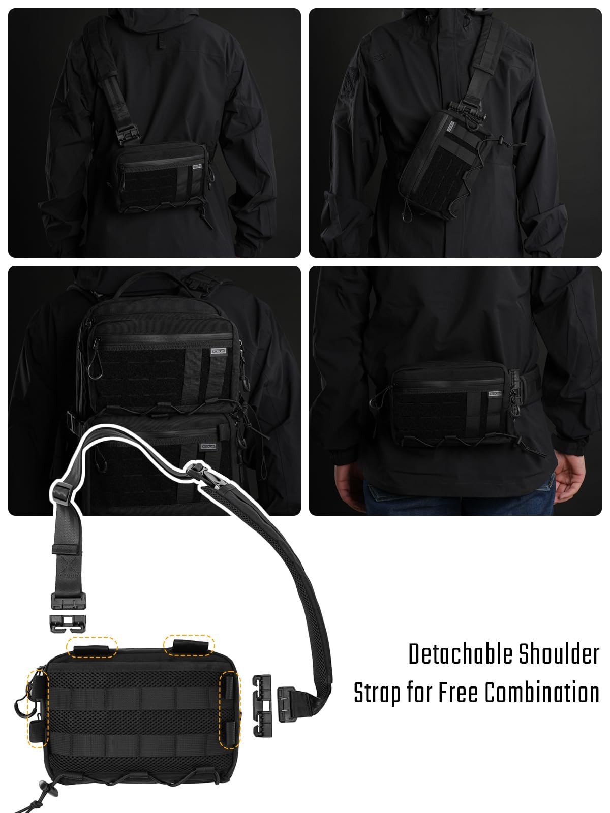 Tactical_Geek Tacticalgeek Crossbody Shoulder Bag Nylon Multipurpose Daypack