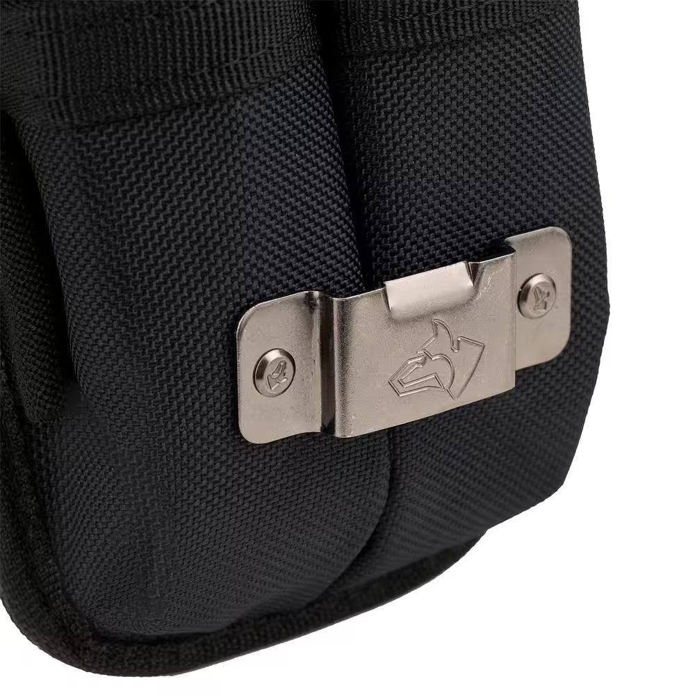 Husky Tool Belt Pouch 5 Pocket Heavy Duty 1680D Poly Black Utility Knife Holder