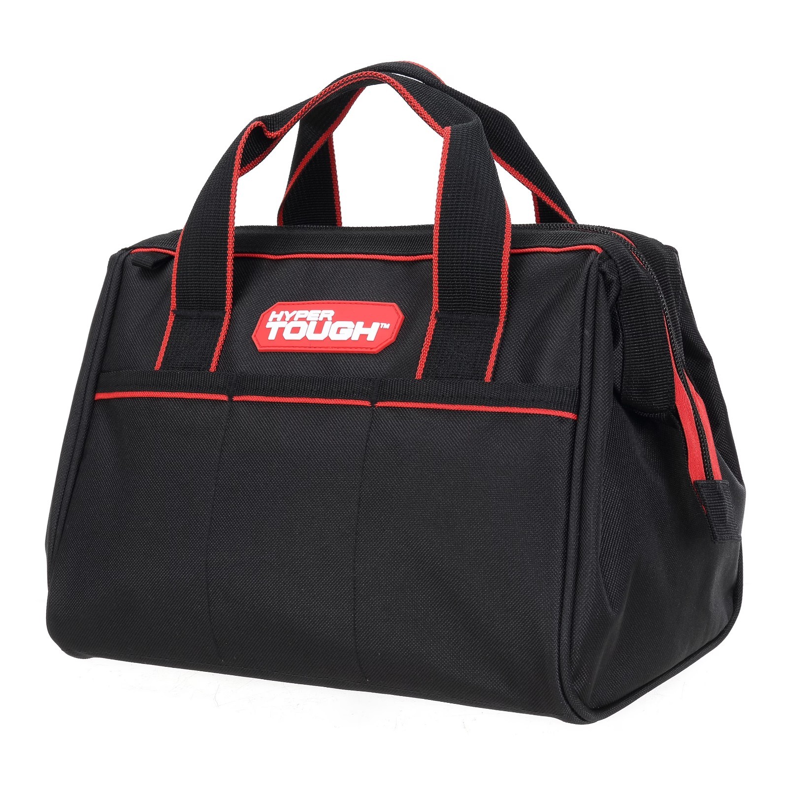 Hyper Tough 12-inch Polyester Tool Bag, with Full-Length Zipper Pack of 2