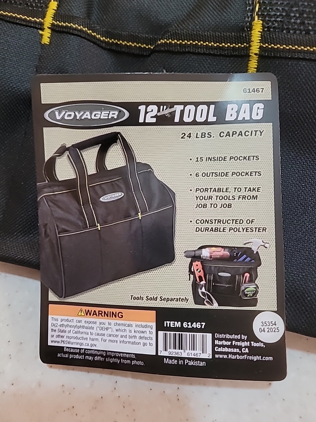2 X Voyager 12″ Portable Tool Bag with 21 Pockets and 24 lb Capacity Tool Bag