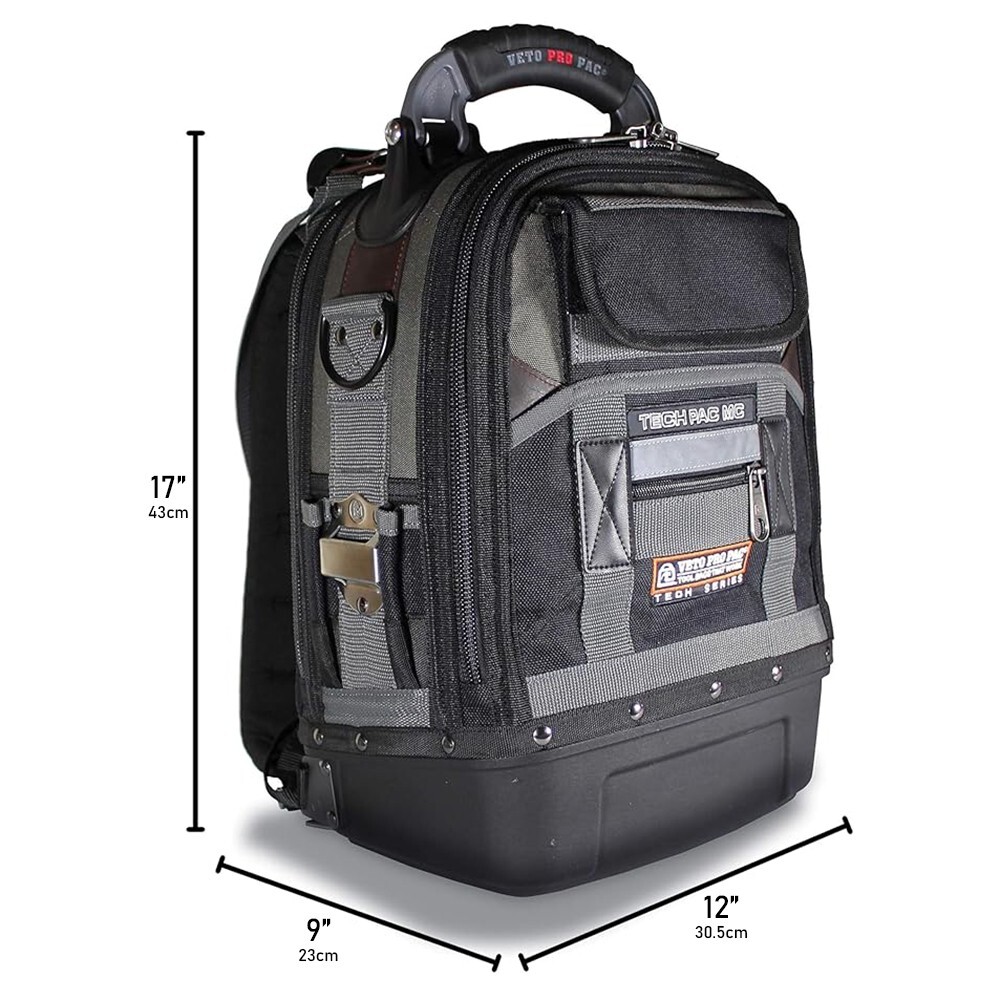 Veto Pro Pac Tech-Pac MC Compact Full-Featured Service Tech Tool Backpack