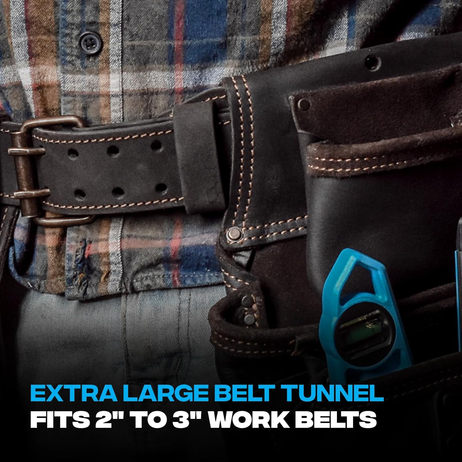 Pro Full Grain Leather Tool Pouches – Made with Double Stitching and Rivet Reinf
