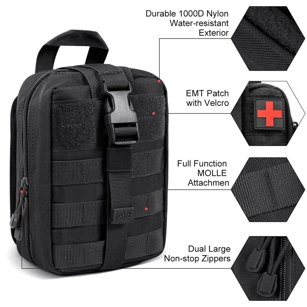Nylon First Aid Bag For Sports, Hiking, Camping, Traveling First Aid not Include