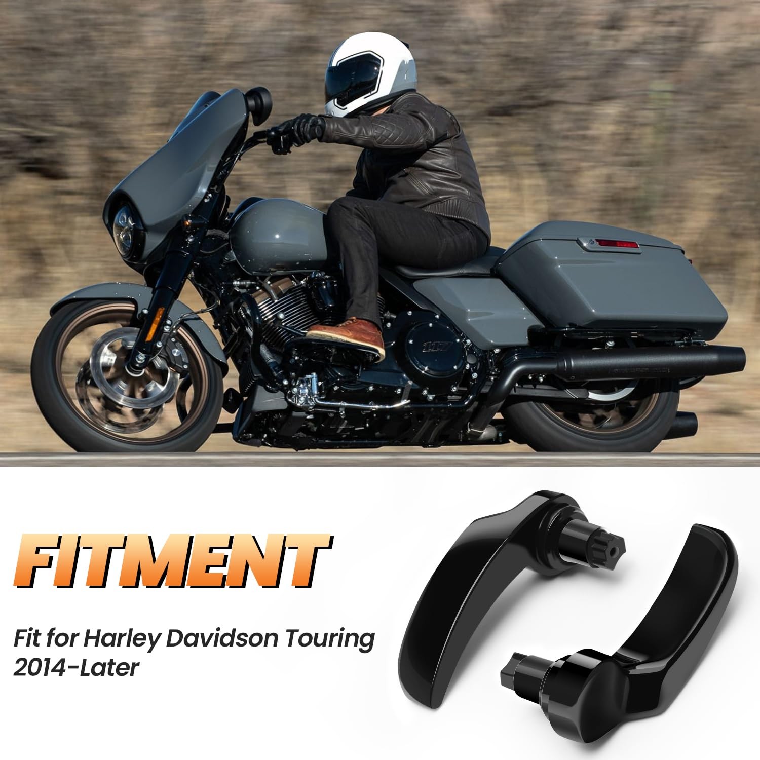 Saddlebag Latches, Stainless Steel Saddle Bag Lifter Compatible for Harley David