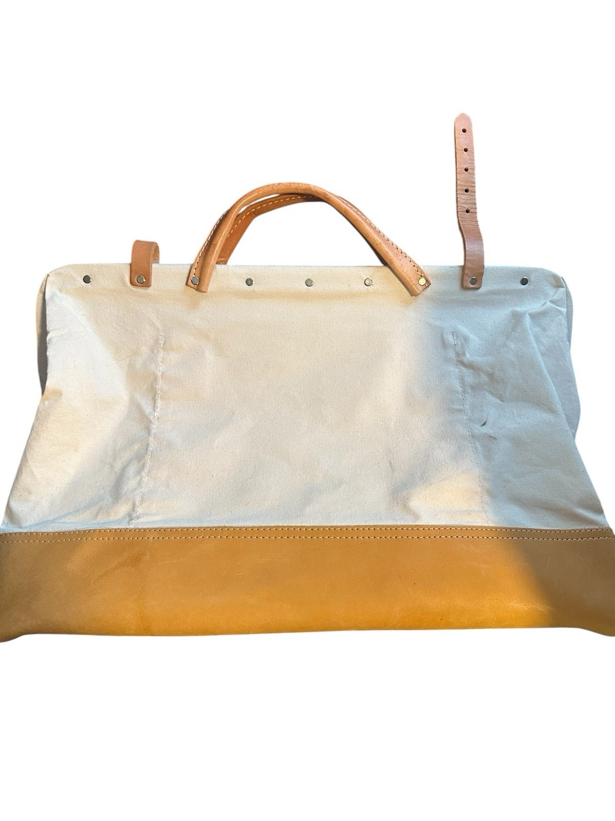 Kraft Tool Co 20 In. Deluxe Leather Bottom Canvas Bag Read