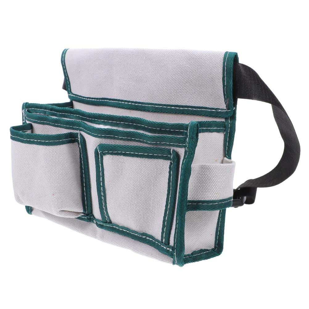 Professional Canvas Waist Tool Bag with Reinforced Stitching for Electricians