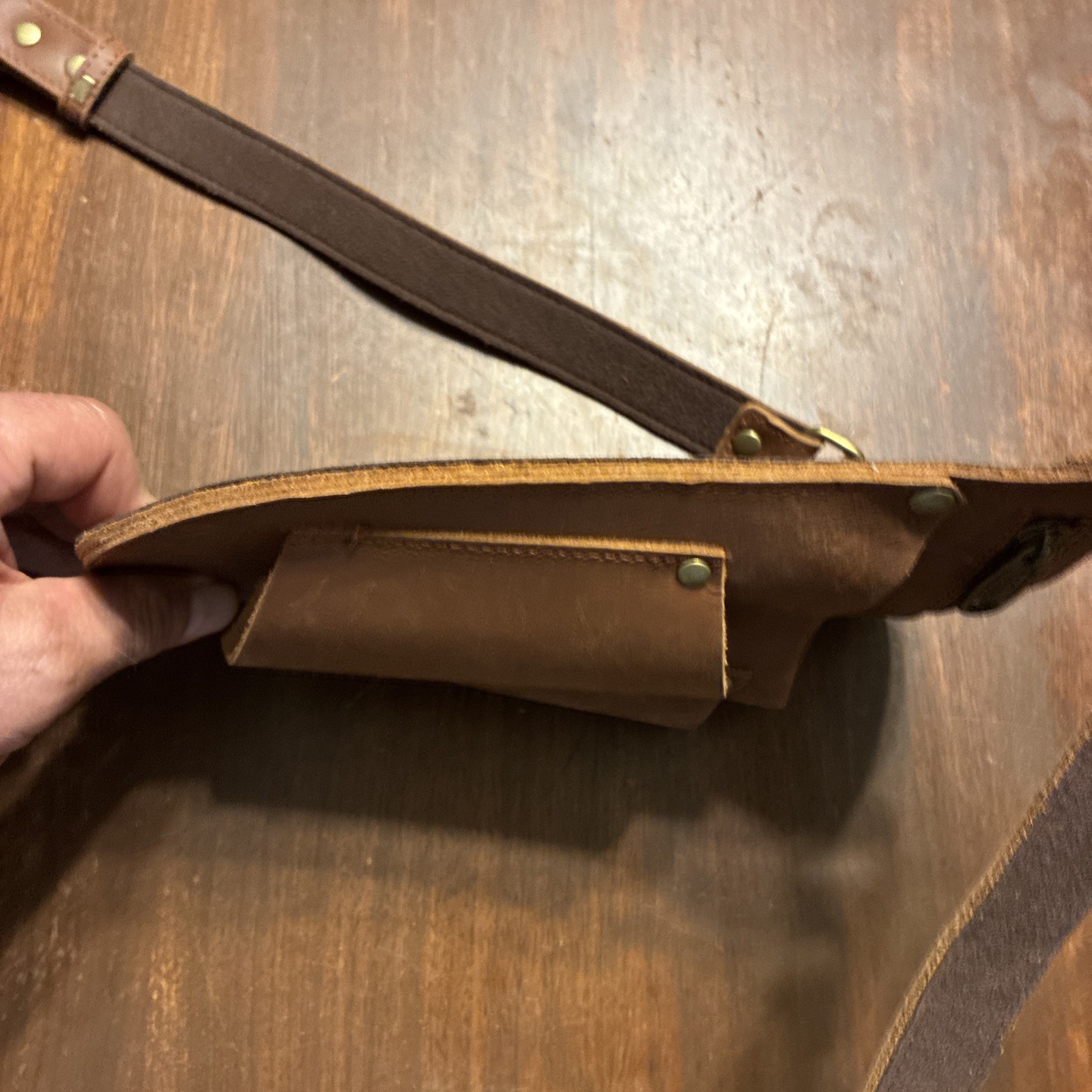 TOURBON Leather Gardening Belt Pouch Florist Organizer Waist Bag Tools Holster