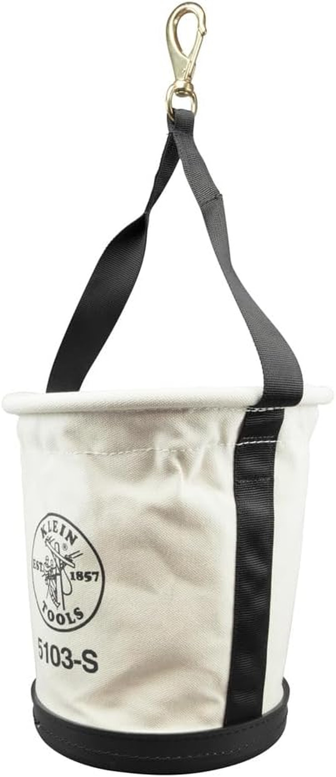 Heavy Duty Canvas Tapered Wall Bucket Utility Web Handle Rope Lineman Tool