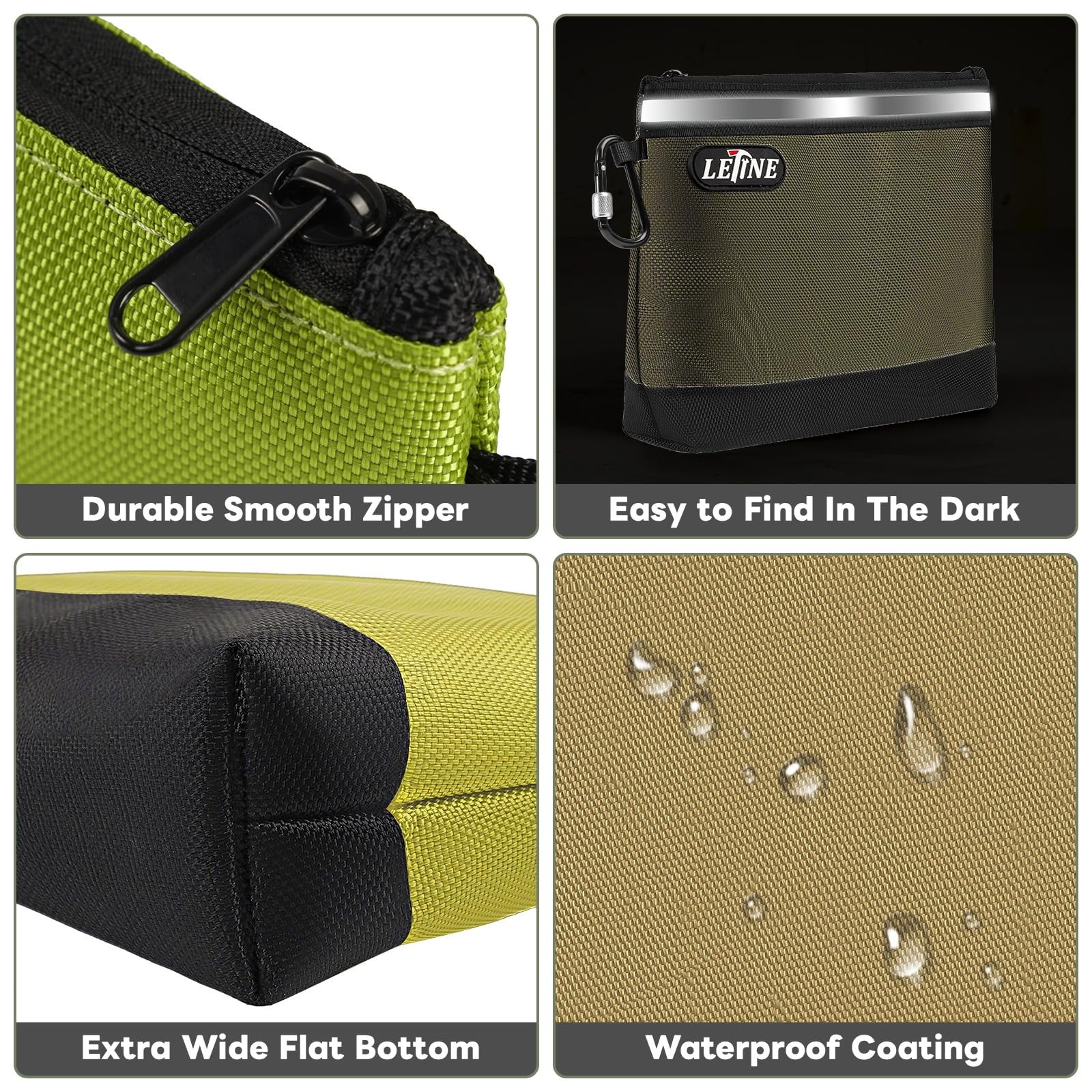 Small Zipper Bag Tool Pouches with Internal Pockets, 1680D Oxford Water Resis…