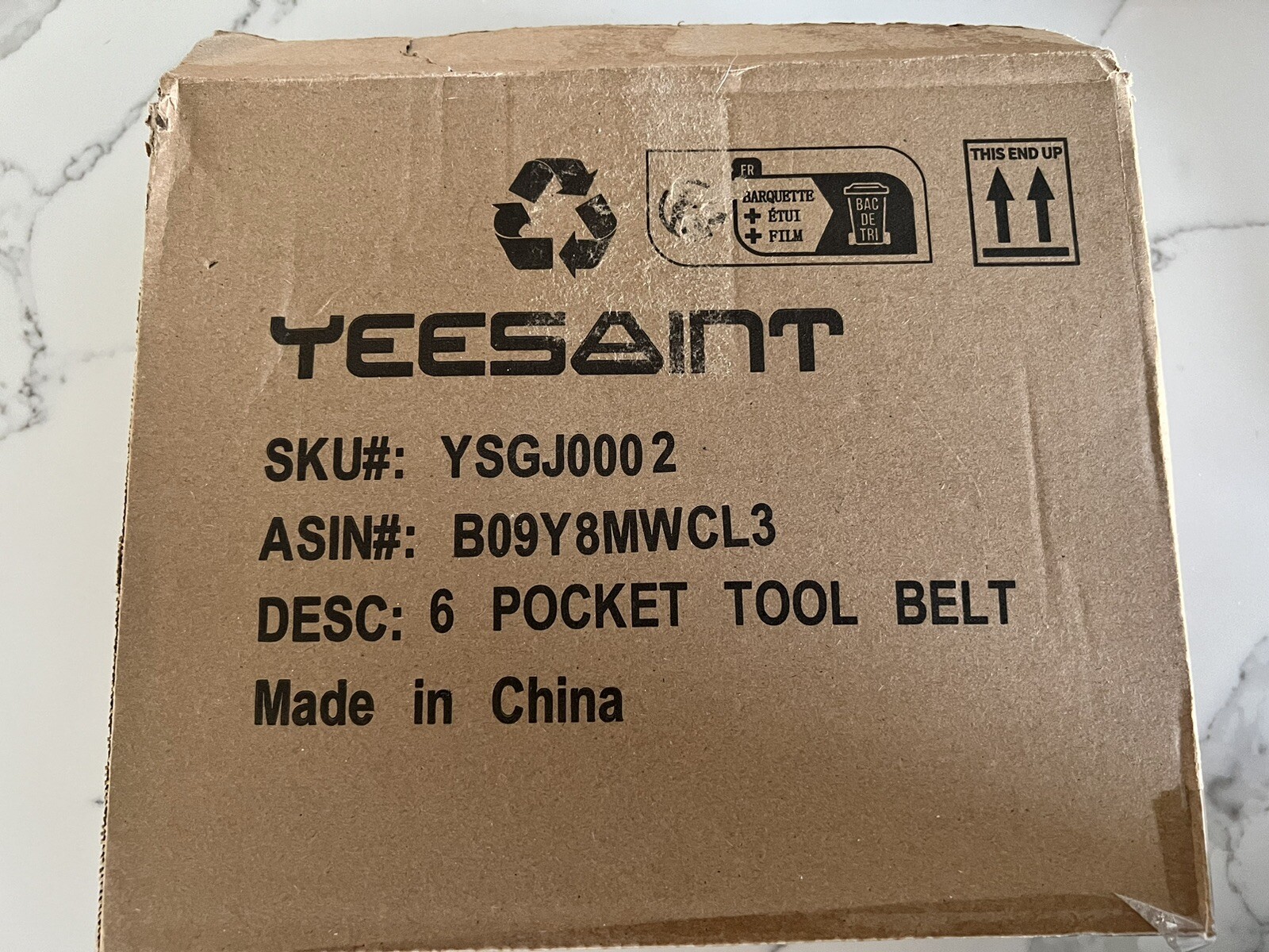 Yeesaint Tool Wait Bag 6 Pockets 30 inches wide 8 Deep Wide Tape Border Blue New