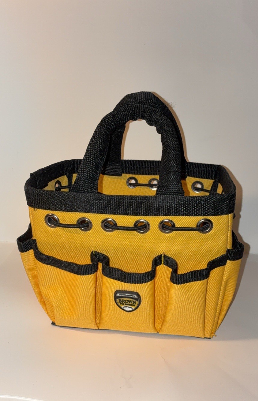 SmallBrown Bag Company ToolAider Tool Tote Bag Nylon Padded Handles Yellow Black