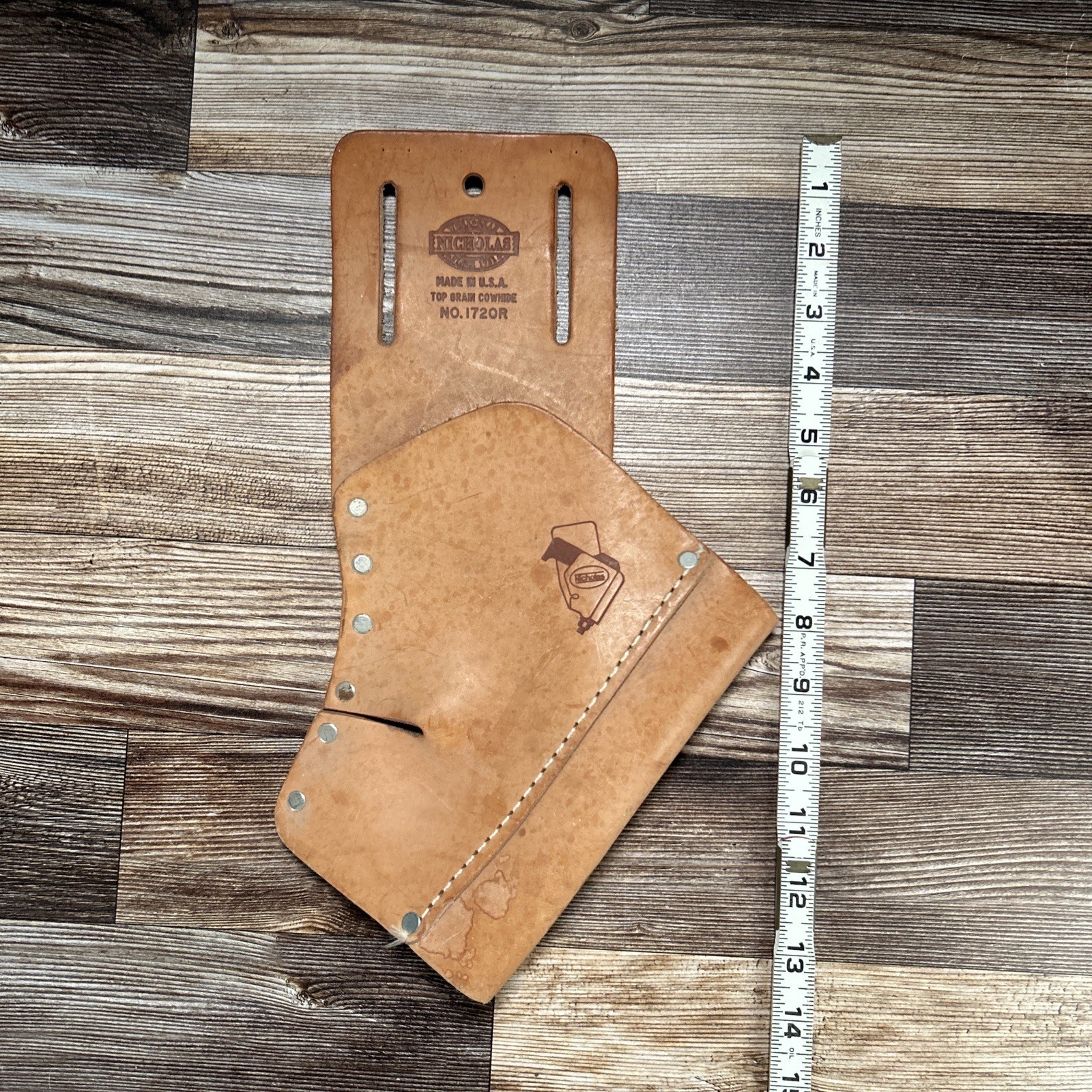 Vintage Nicholas No 1720R Cordless Drill Holster Leather Impact Wrench Holder US