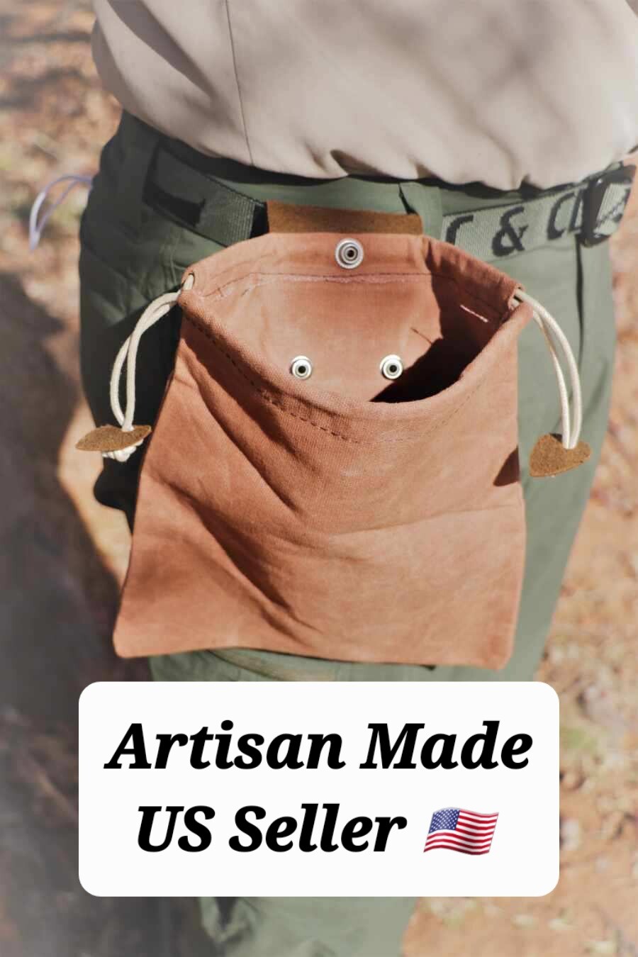 Canvas shotgun shell ammo bag; hunting pouch magazine conceal carry pistol; USA