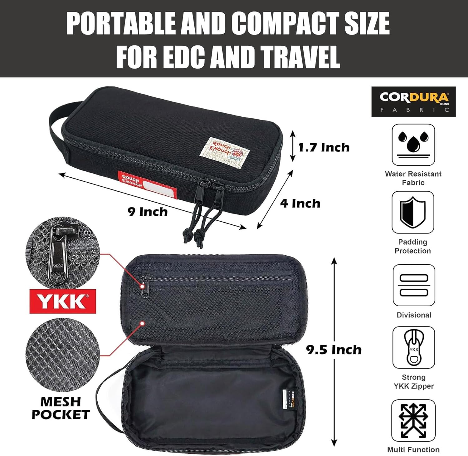 Rough Enough EDC Tool Bag Organizer with Handle – Portable Pouch for Gear