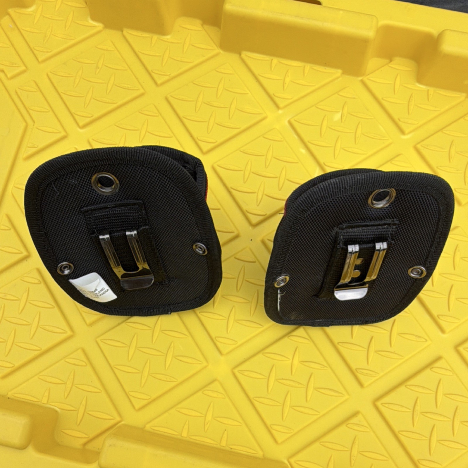 Husky Black and Red Tool Pouch Holster Holder Belt Clip Set of 2