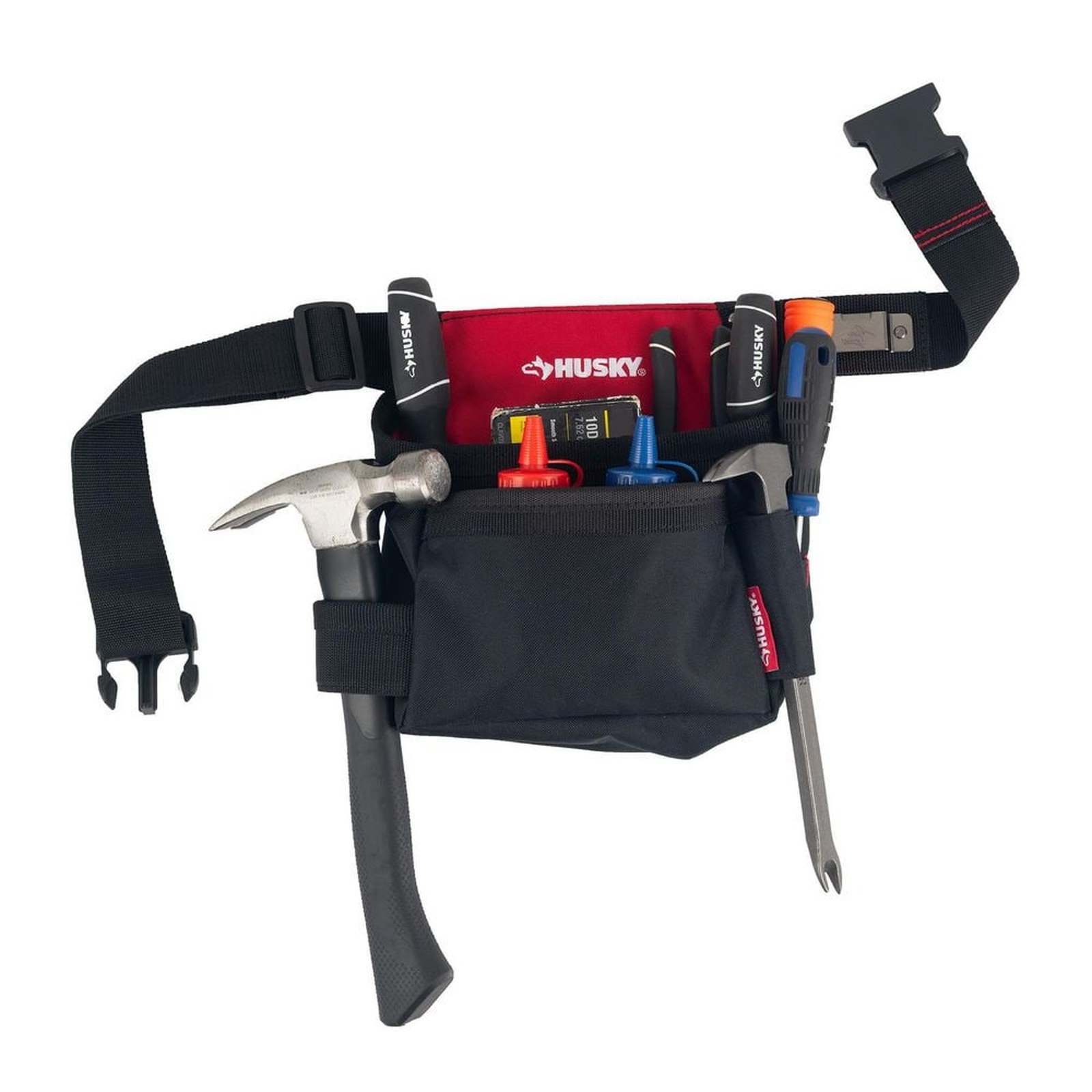 Husky 6-Pocket Tool Pouch for Jobsite – Comfortable Tool Belt