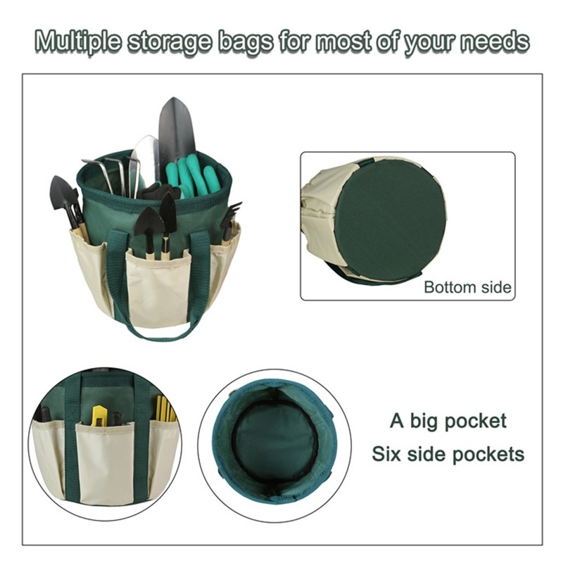 600D Oxford Cloth Gardening Tool Storage Bag Garden Tools Holder Bag Garden Tote