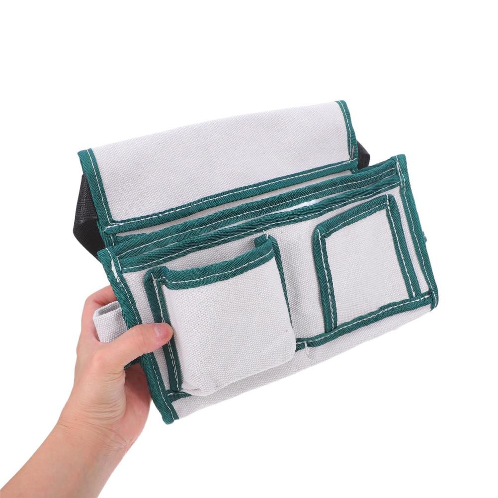 Professional Canvas Waist Tool Bag with Reinforced Stitching for Electricians