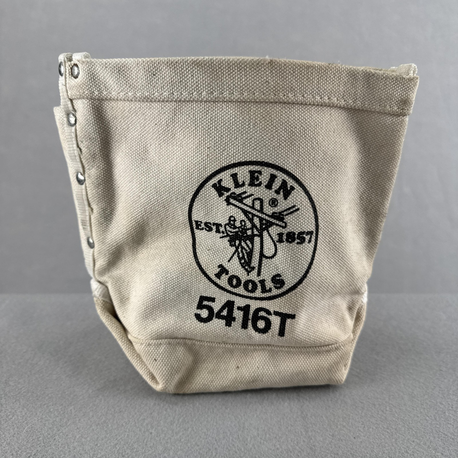 Vintage Klein Tools 5416T Canvas Lineman Tool Bag Pouch Belt Holder Made USA