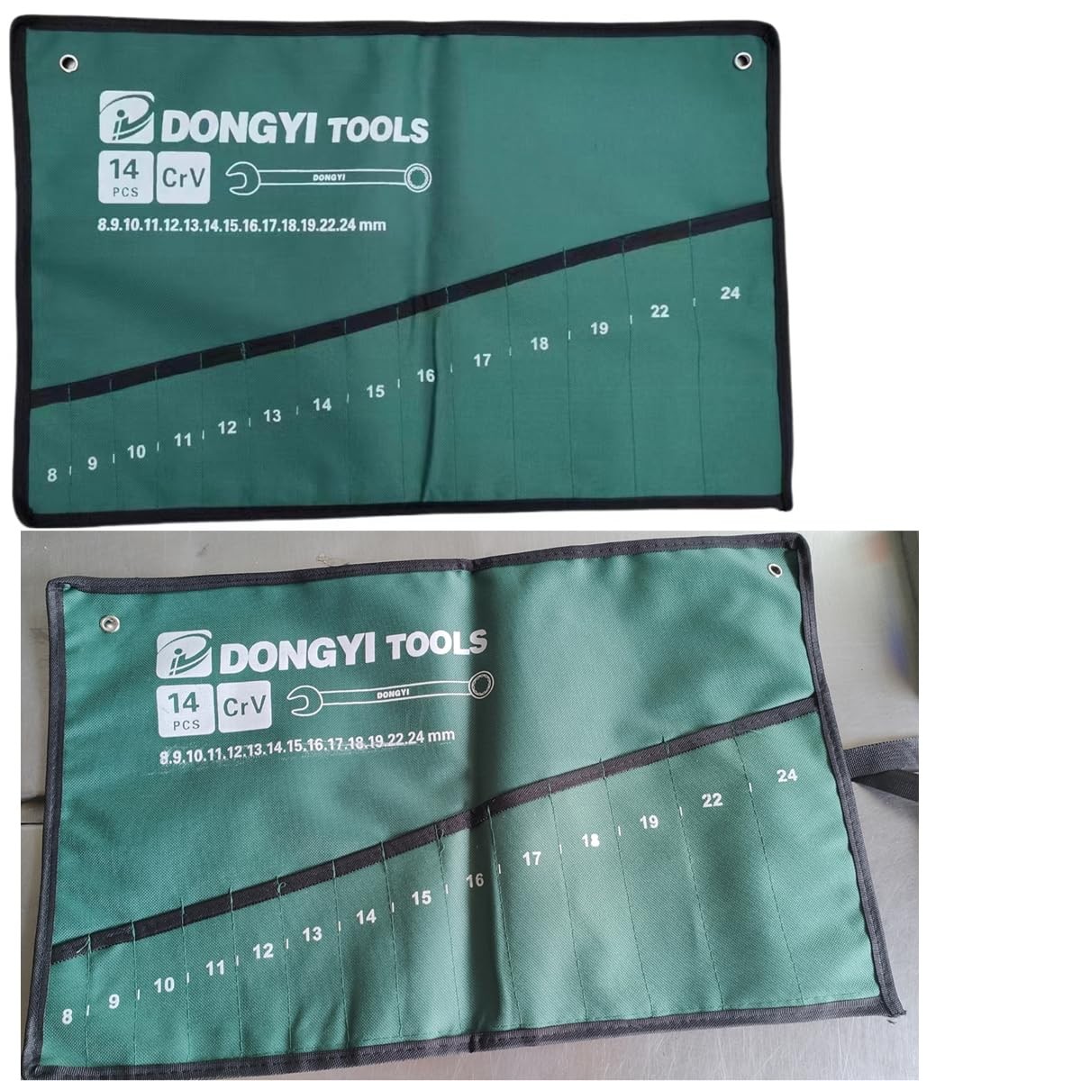 DraCra 2 Pack Wrench Roll 35 cm x 50 (13.77 inches x 19.68 inches), Green