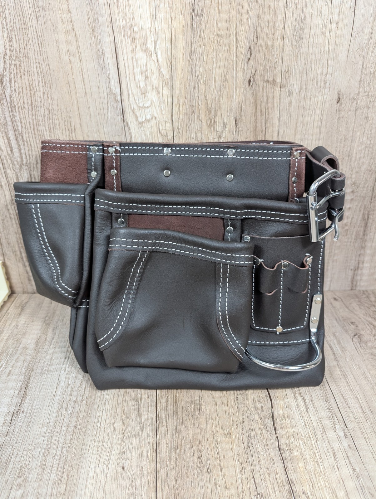 Veekay Work Gear Leather Tool Belt Pouch Heavy Duty Carpenter Electricial