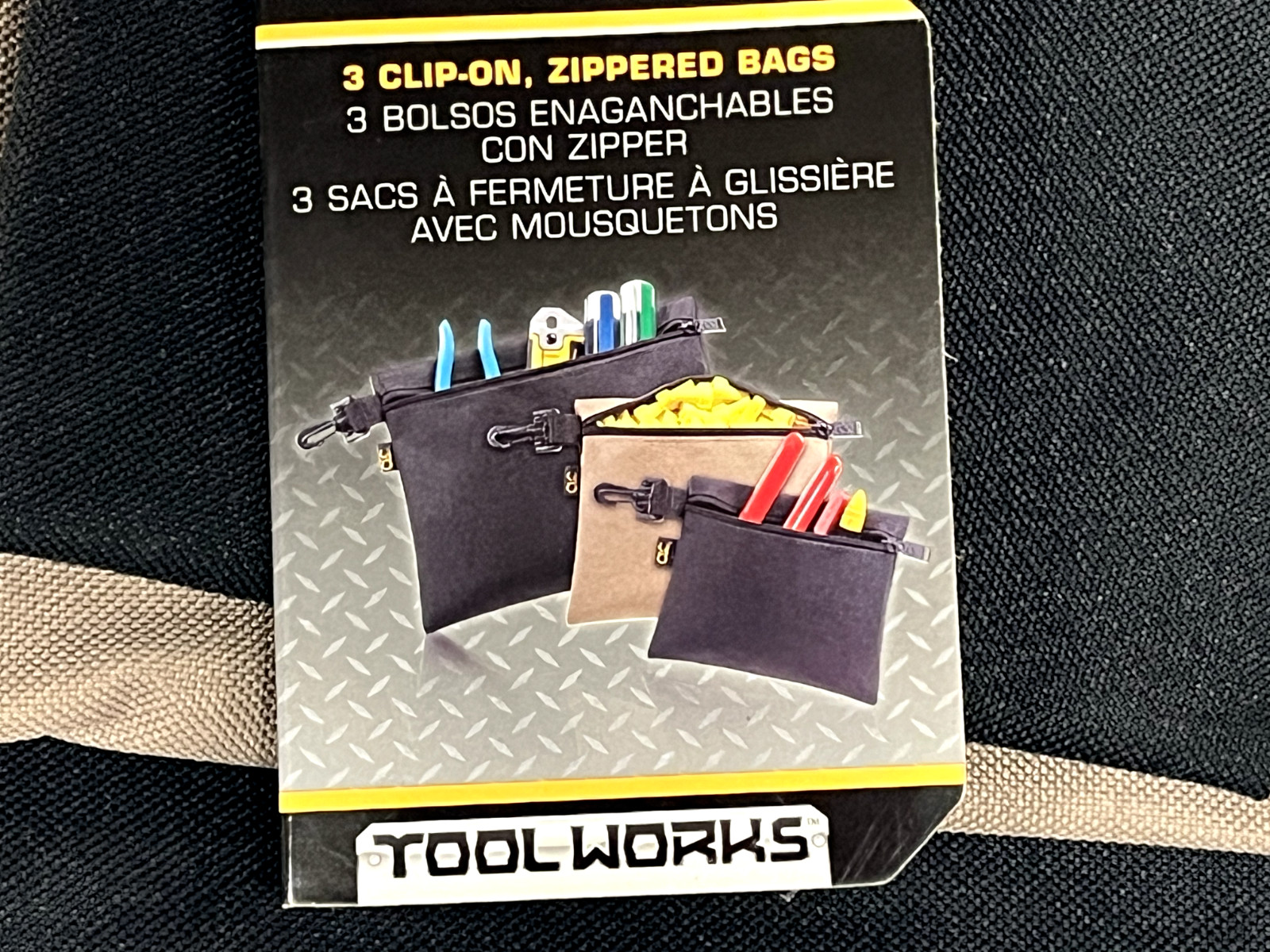 CLC Work Gear Tool Works 1100 3 Clip-on, Zippered Bags Location F5