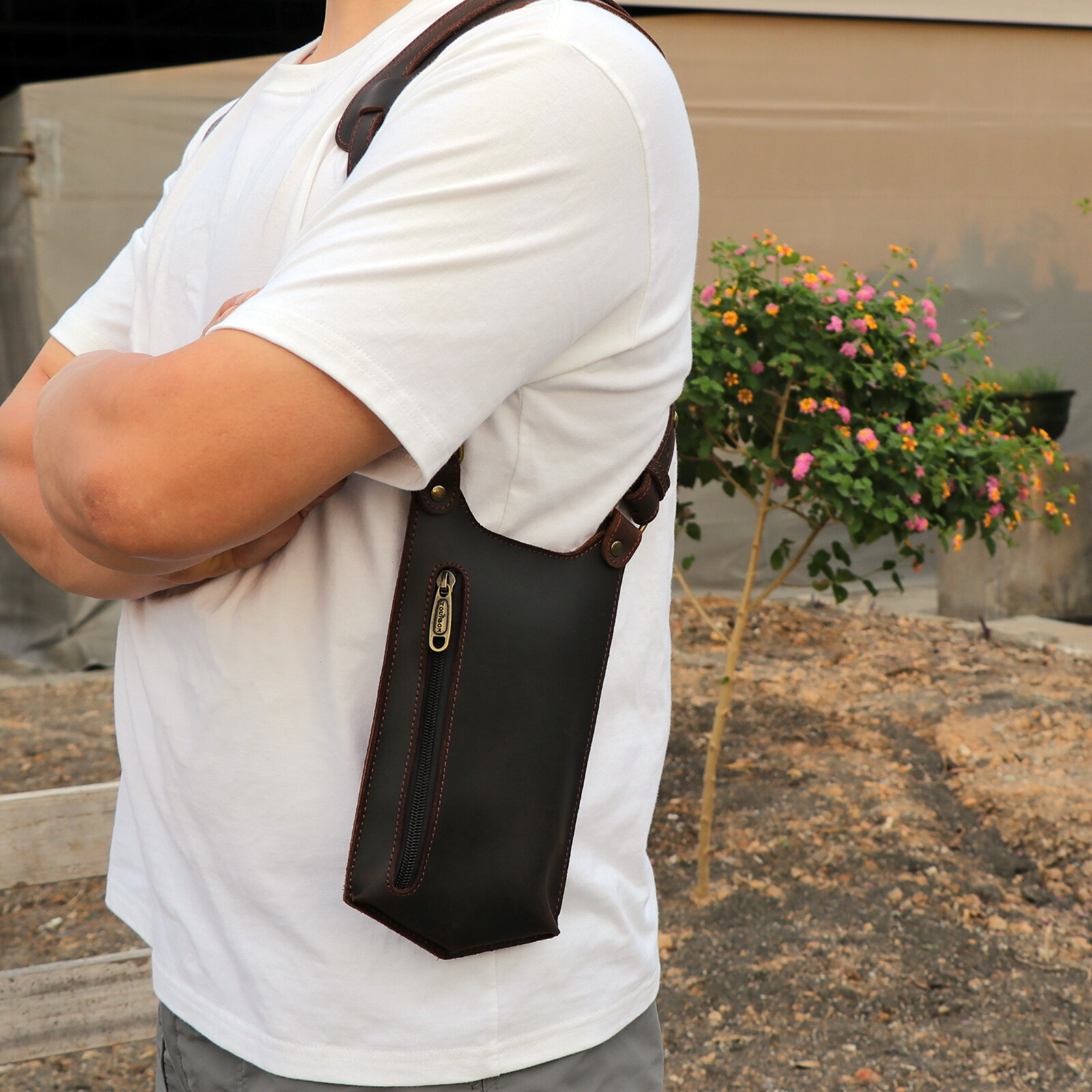 Tourbon Phone Carry Harness Chest Wear Tool Holder Pouch