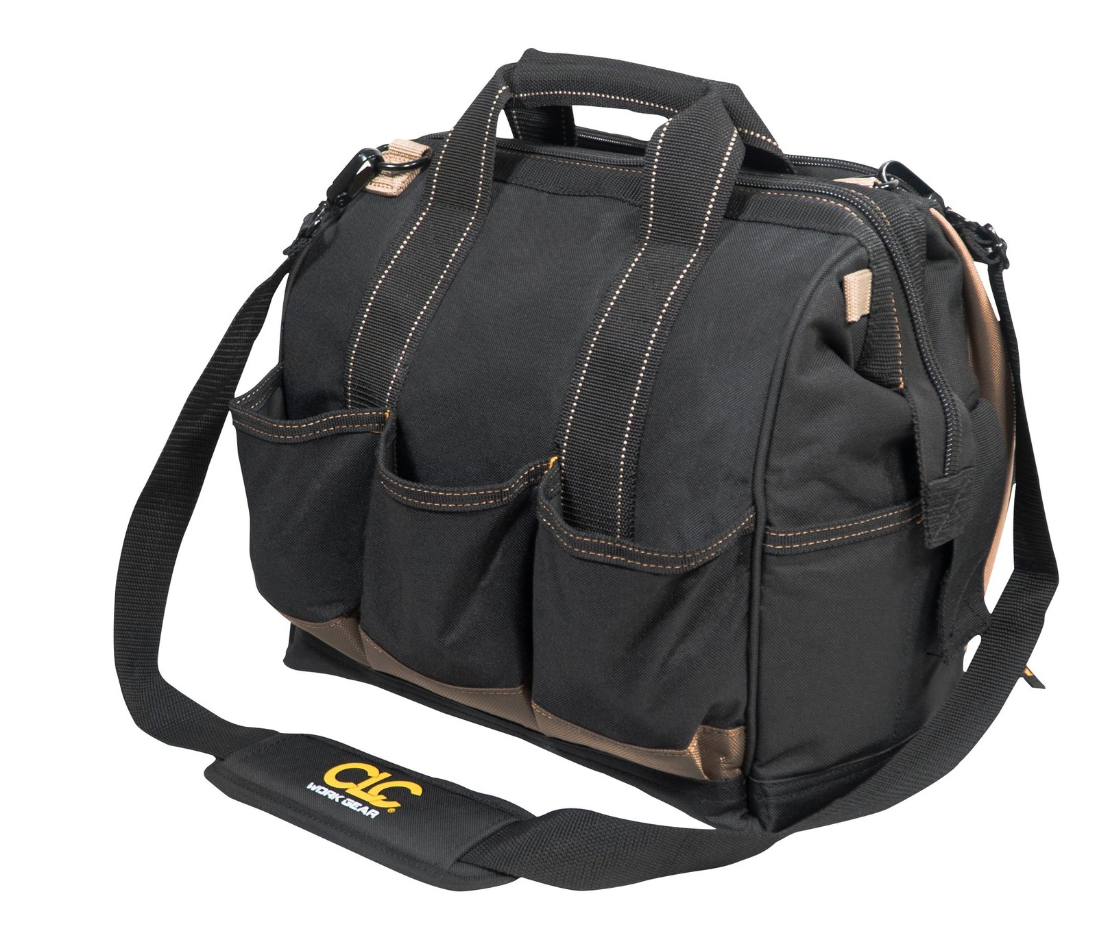 Custom Leathercraft1537 Multi-Compartment Tool Carrier 30 Pocket 13 In.