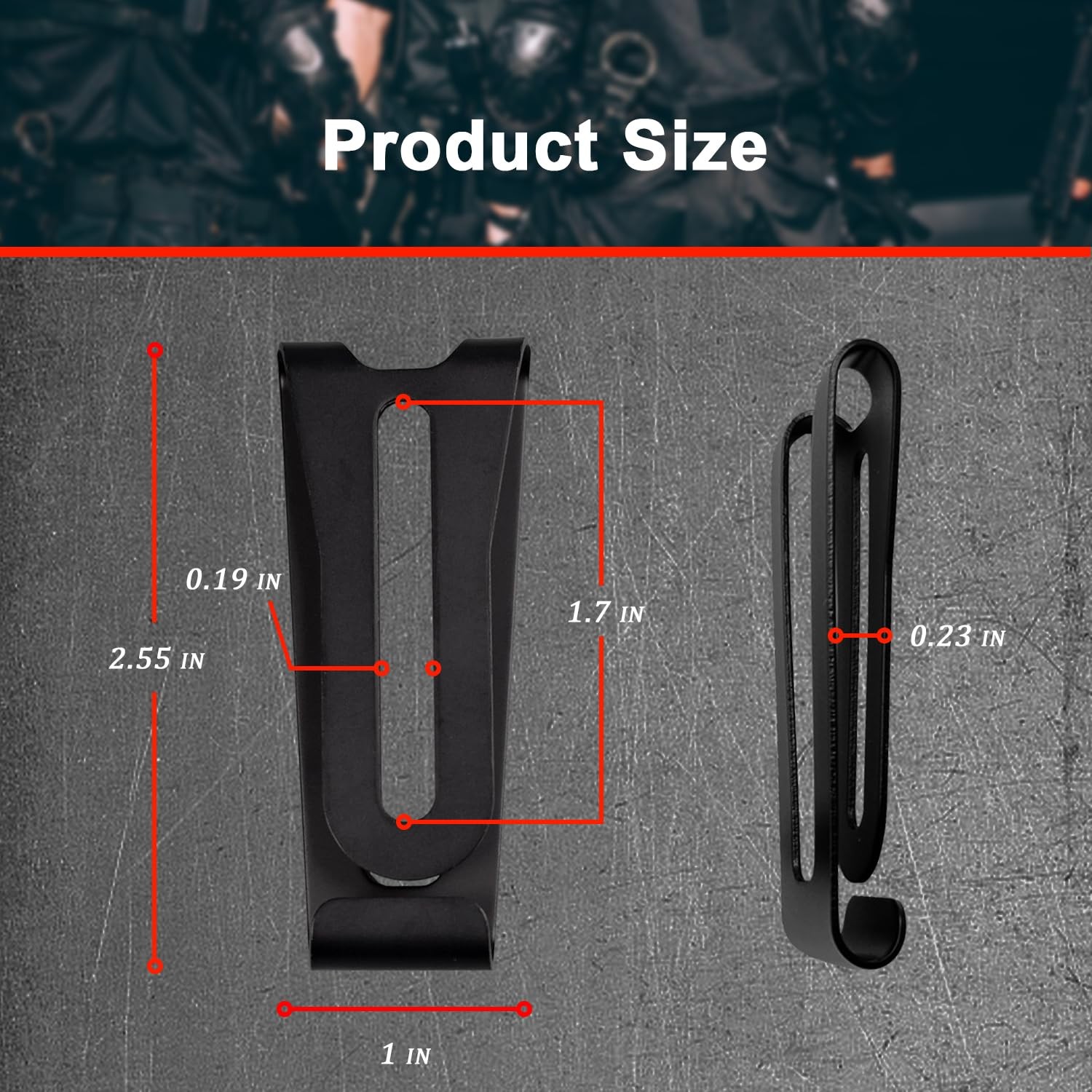 2 Pack Kydex Belt Clip Knife Belt Clip Tactical Belt Buckle Professional Meta…