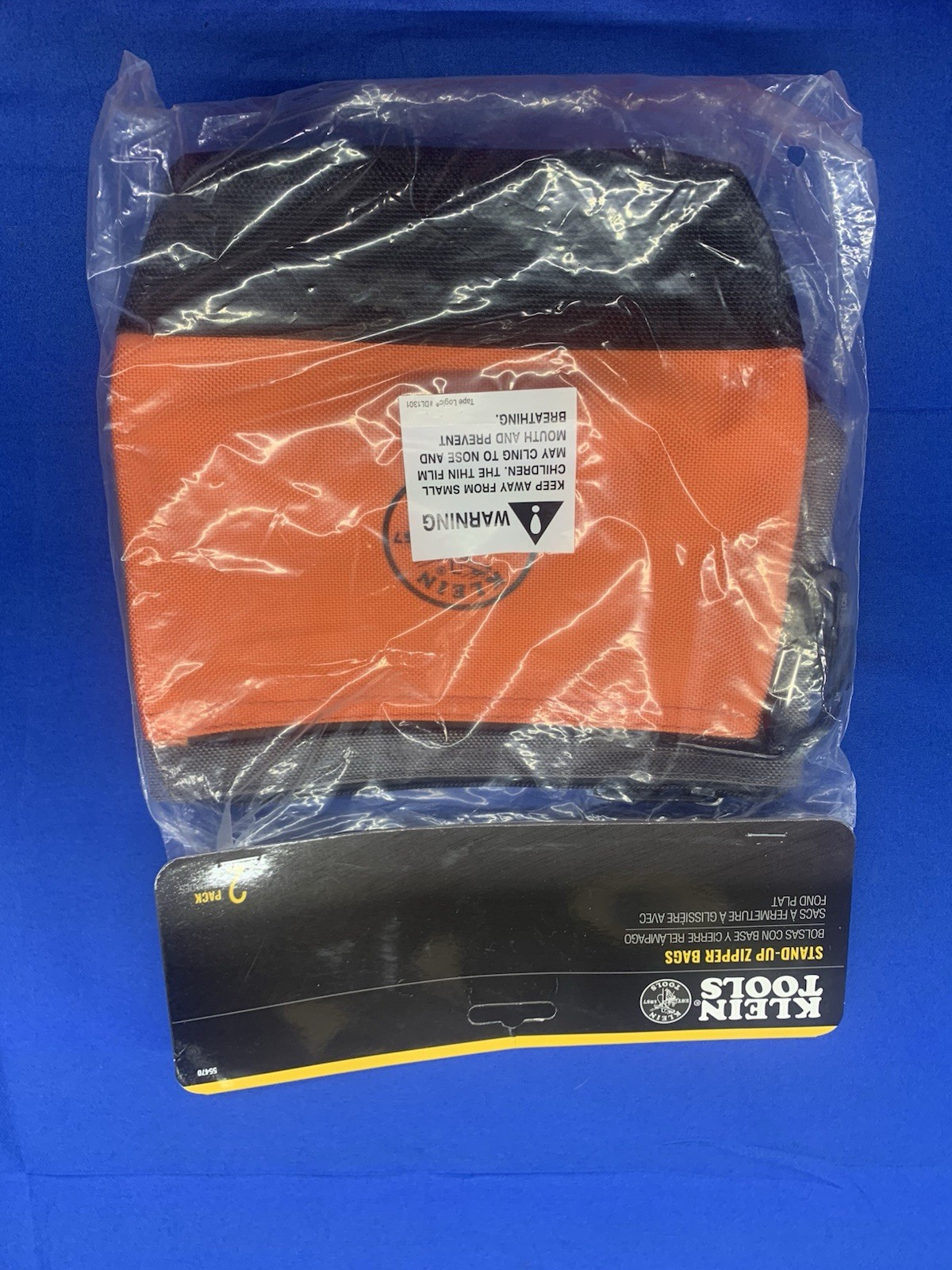 🔥1x Klein Tools Zipper Bag Stand Up Tool Pouch 2-Pack 55470 NEW
