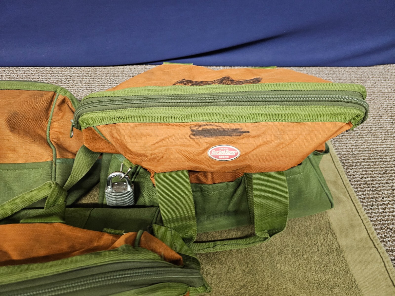 3 Bucket Boss Mechanics Canvas Tool Bags Zipper Bag Green Large Military