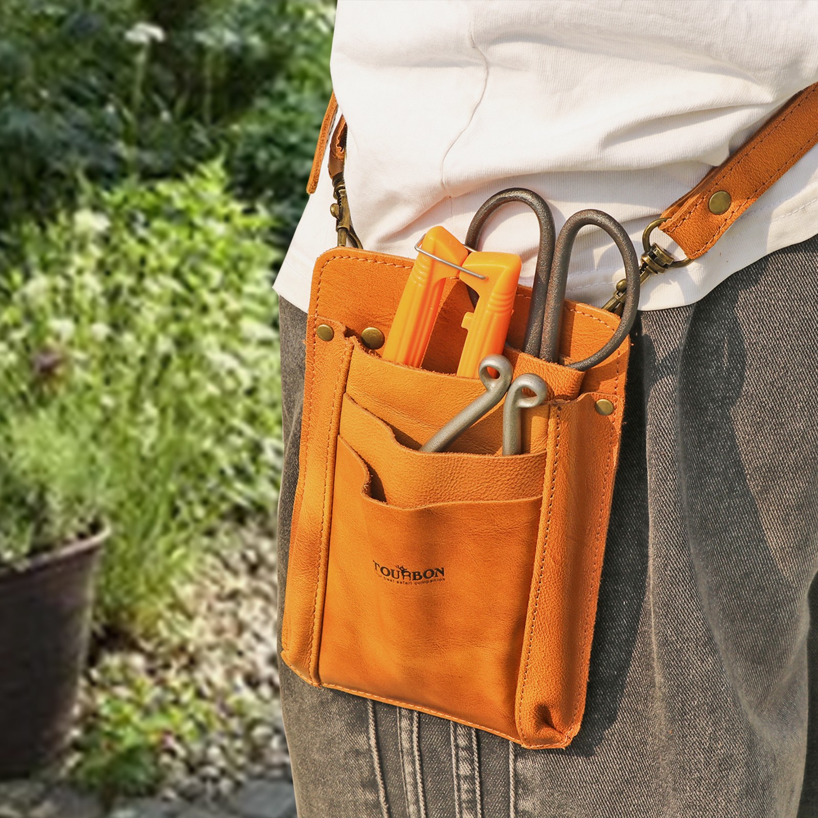 Leather Garden Belt Tools Organizer Pouch Florists Crossbody Girls Bag