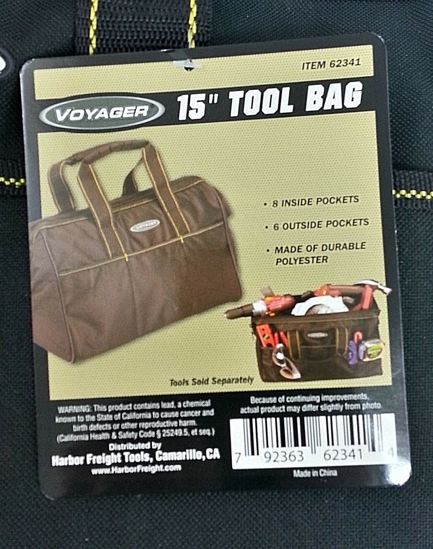 Voyager Craft Tool Bag 15″ Pockets Multi Use Tote Carrier