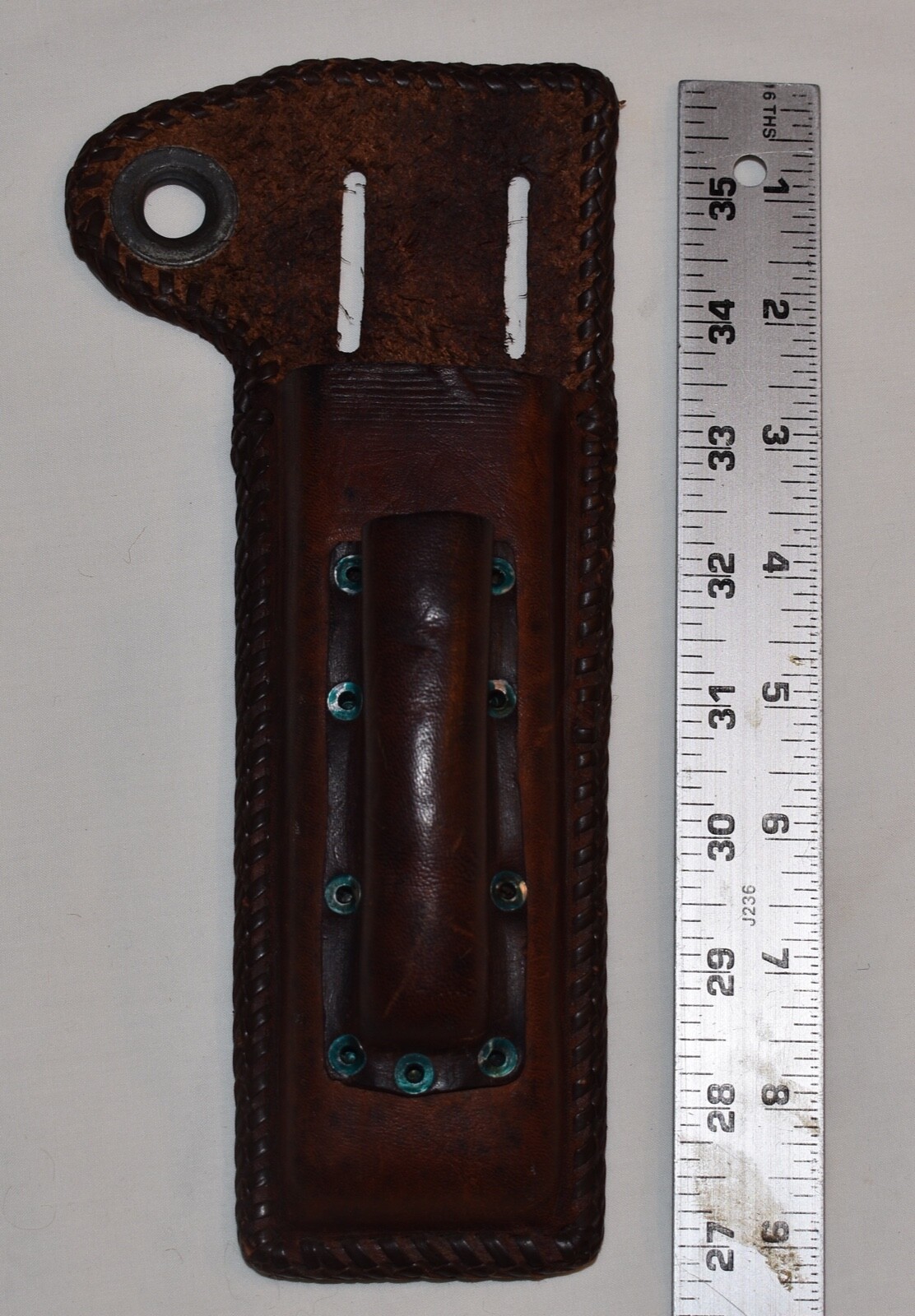Vintage Unbranded Heavy Leather Tool Pouch Holster Sheath – Two Pocket