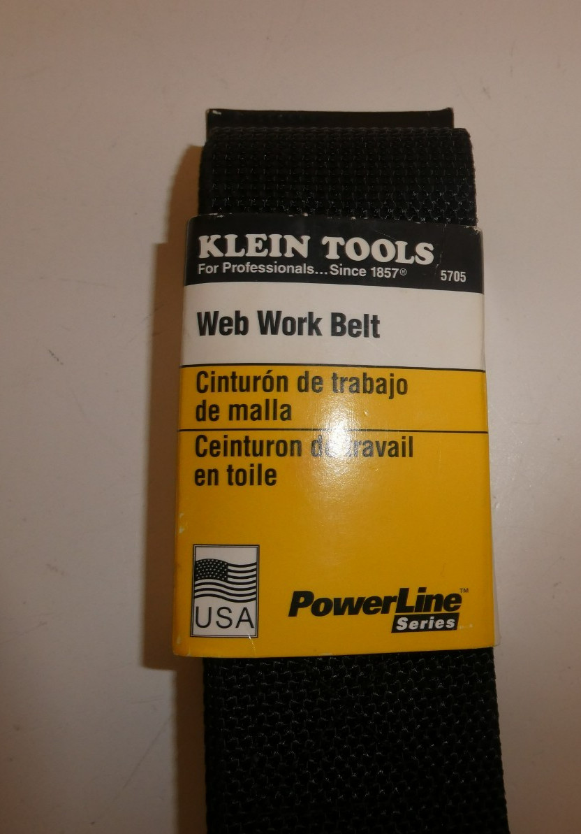 Klein Tools Adjustable Tool Belt 52″ 5705 Heavy Duty Nylon Webbing Metal Buckle