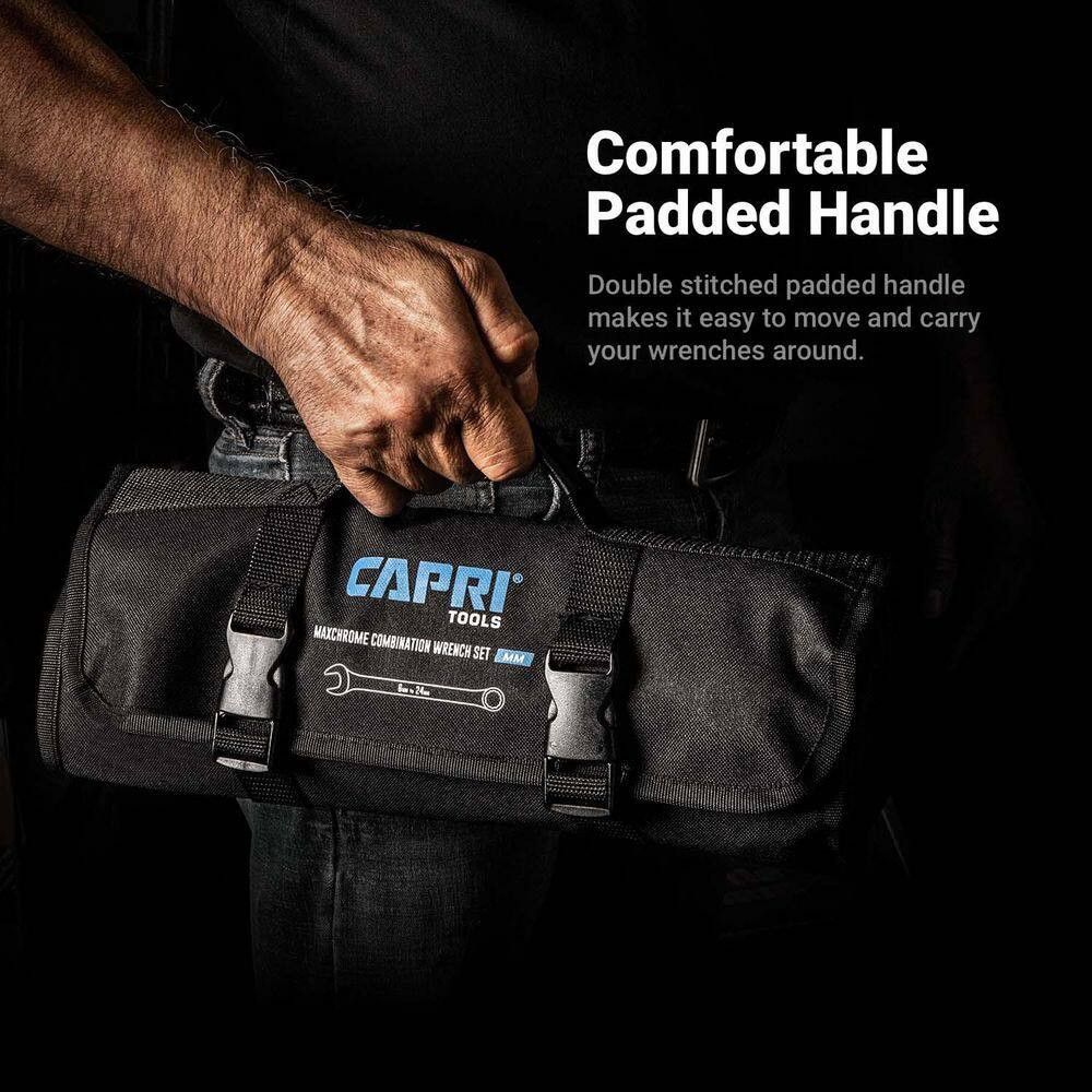 Capri Tools Wrench Roll Up Pouch, Metric, 19 Pockets Free Ship NEW